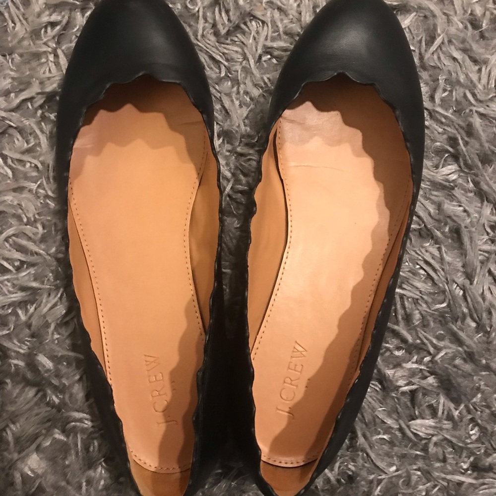 J crew scalloped flats